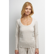 Лонгслів жіночий Basic Ellen LKK 02/03/03 бежевий - Фото №4