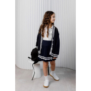 Кардиган для дівчинки Art Knit синій зі смужками - Фото №3