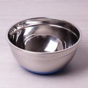 Миска Kamille 26х12см з нержавіючої сталі з силіконовим дном 4350 - Фото №3