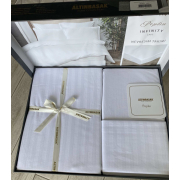 Постельное белье Altinbasak Poplin Infinity Lace поплин белый простынь на резинке - Фото №5