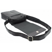 Чоловіча шкіряна сумка-месенджер Visconti S-7 black - Фото №3