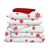 Постільна білизна Snowflakes Berry CS4 фланель Cosas простирадло на гумці - Фото №3