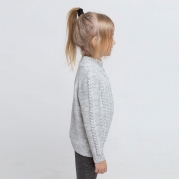 Кофта на блискавці для дівчинки Прованс Софі сіра 13285 - Фото №3