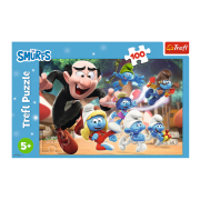 Пазли 100 елементів The Smurfs Уроки тата Смурфа Trefl 64817 - Фото №4
