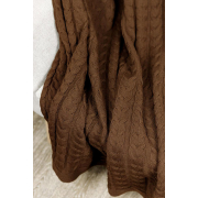 В'язаний плед Глорія коси Шоколад Прованс - Фото №4