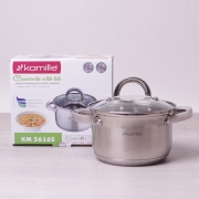 Каструля з кришкою Kamille 1.8л з нержавіючої сталі 5616S - Фото №6