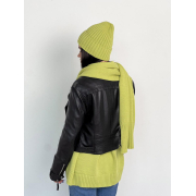 Шарф в'язаний теплий Wool Art Knit яблучний - Фото №5