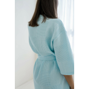 Халат кімоно жіночий вафельний 102 Cosy ментол - Фото №4