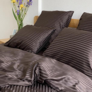 Постільна білизна Lelit SS-3008 сатин-страйп коричневий - Фото №5