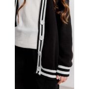 Кардиган для дівчинки Art Knit чорний зі смужками - Фото №7