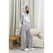 Худі жіноче в'язане Vibe Cotton Art Knit сірий - Фото №7