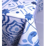 Скатертина водовідштовхувальна Blue Mosaic SoundSleep біла - Фото №5