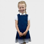 Сарафан детский Герда Прованс синий с белым - Фото №3