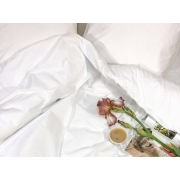 Однотонна постільна білизна з ранфорсу Вілюта біла - Фото №4