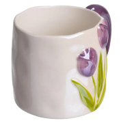 Чашка порцелянова 400 мл Тюльпан Yiwu FM-40C фіолетова - Фото №5