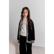 Кардиган для дівчинки Art Knit чорний зі смужками - Фото №4