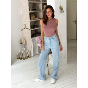 Майка жіноча базова в'язана Art Knit темно-рожева - Фото №4