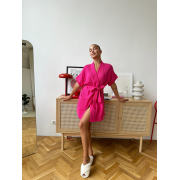 Жіночий халат-кімоно Hawaii M22 муслін Cosy малиновий - Фото №3