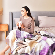 Плед-покривало Kassandra ліла-беж Ideia - Фото №5