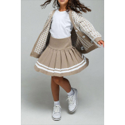 Кардиган для дівчинки Лапки Art Knit бежевий - Фото №5