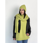 Шапка в'язана тепла Wool Art Knit яблучна - Фото №4