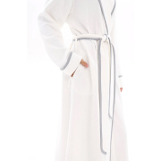 Халат банний German Volf 25080 білий із сірим кантом - Фото №6