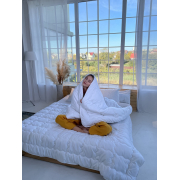 Ковдра демісезонна лебединий пух Tender SoundSleep тик білий - Фото №6