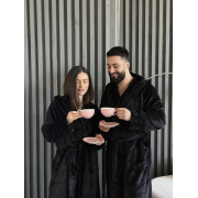 Халат унісекс Black Diamond VELP10 велсофт Cosy чорний - Фото №3