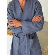 Халат чоловічий вафельний Cosy 801N маренго - Фото №3