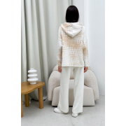 Худі жіноче в'язане Vibe Cotton Art Knit молочний - Фото №6
