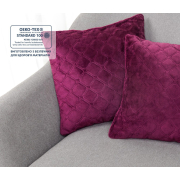 Подушка декоративна Велюр ТЕП 409 бордова - Фото №3