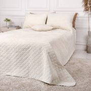 Покривало Ромб круглий Velour ТЕП молочне - Фото №3