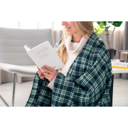 Флісовий плед Зелена клітинка Fleece Ardesto - Фото №4