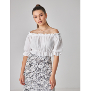 Блуза літня Wear me біла CB000003393 - Фото №3