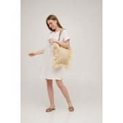 Сукня коротка Linen SoundSleep біла - Фото №8