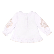 Костюм для девочки КС768 интерлок Бемби 1G0-белый-бежевый - Фото №4