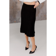 Спідниця-плісе в'язана міді Art Knit чорний - Фото №5