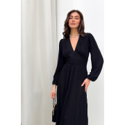 В'язане плаття міді Nataly Art Knit чорний - Фото №5