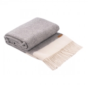 Плед шерстяной Ardesto Leonardo Bianco серый - Фото №4