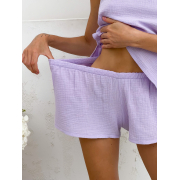 Комплект жіночий мусліновий з піжами та халату M12+P Cosy лаванда - Фото №11