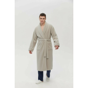 Халат махровий з коміром Bold New beige Lotus Home - Фото №4