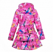 Пальто для дівчаток LEANDRA Huppa 18030004 фуксія з принтом - Фото №4