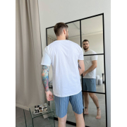 Костюм чоловічий літній лляний Cosy сіро-блакитний - Фото №7