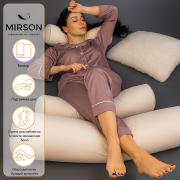 Подушка-валик 8523 Velvet Line 28-0004 Cream 50% memory велюр MirSon - Фото №4