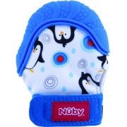Рукавичка з силіконовим прорізувачем Nuby 6804 блакитна - Фото №3