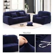 Чохол на чотиримісний кутовий диван мікрофібра Homytex синій - Фото №3