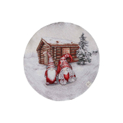 Серветка кругла новорічна гобеленова Snowfall Прованс - Фото №4