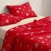 Підковдра Snowflakes Cranberry фланель Cosas - Фото №3