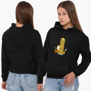 Худи женский Гарфилд MobiPrint 8921-2042 черный - Фото №4