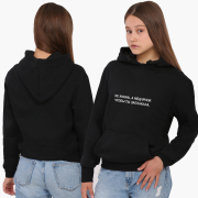 Худи женский Медлячок MobiPrint 8921-1785 черный - Фото №4